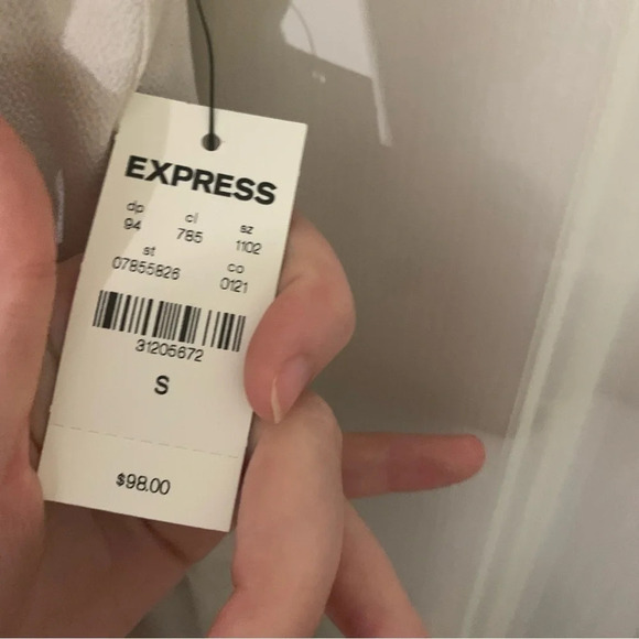 EXPRESS SATIN twist front high low midi dress Size Small NEW WITH TAG Bridal - Picture 8 of 8